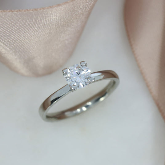 Platinum Certified Laboratory Grown Diamond Solitaire Ring 0.72ct D VVS2