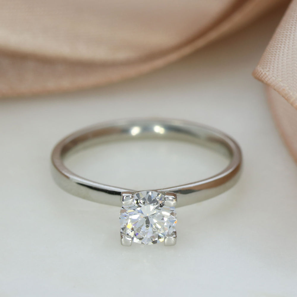 Platinum Certified Laboratory Grown Diamond Solitaire Ring 0.72ct D VVS2