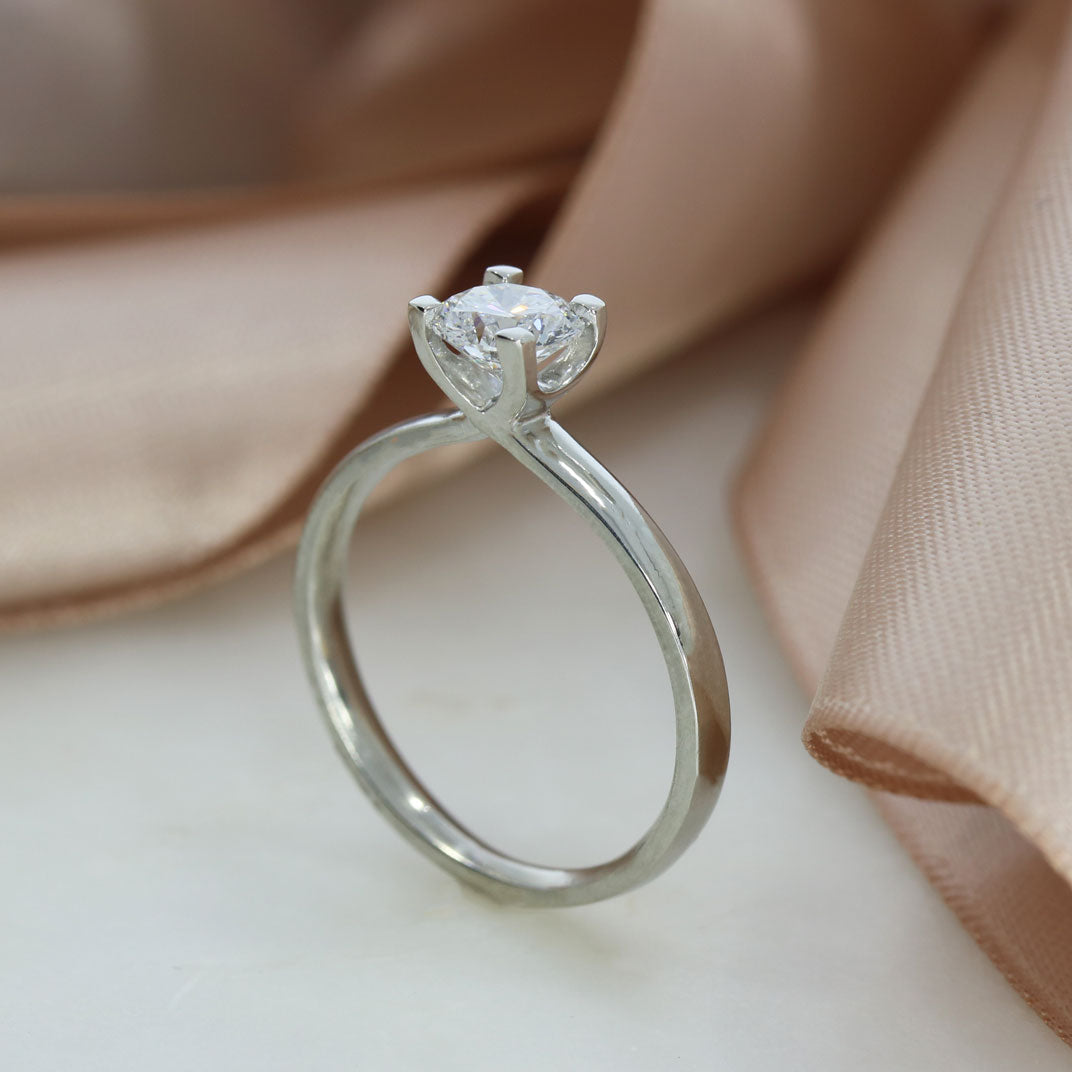 Platinum Certified Laboratory Grown Diamond Solitaire Ring 0.72ct D VVS2