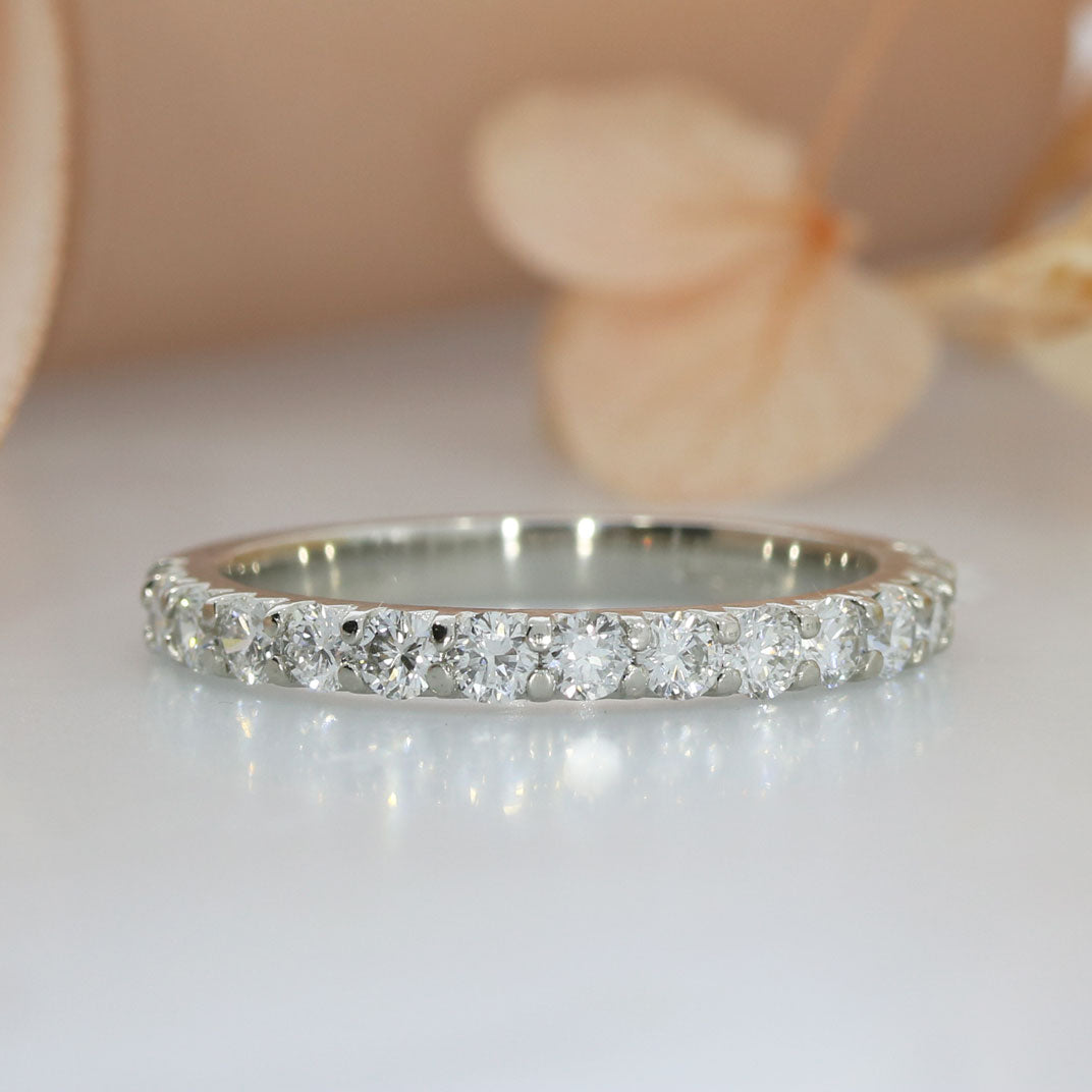 Platinum Claw Set Laboratory Grown Diamond Eternity 0.75ct D-F VVS-VS