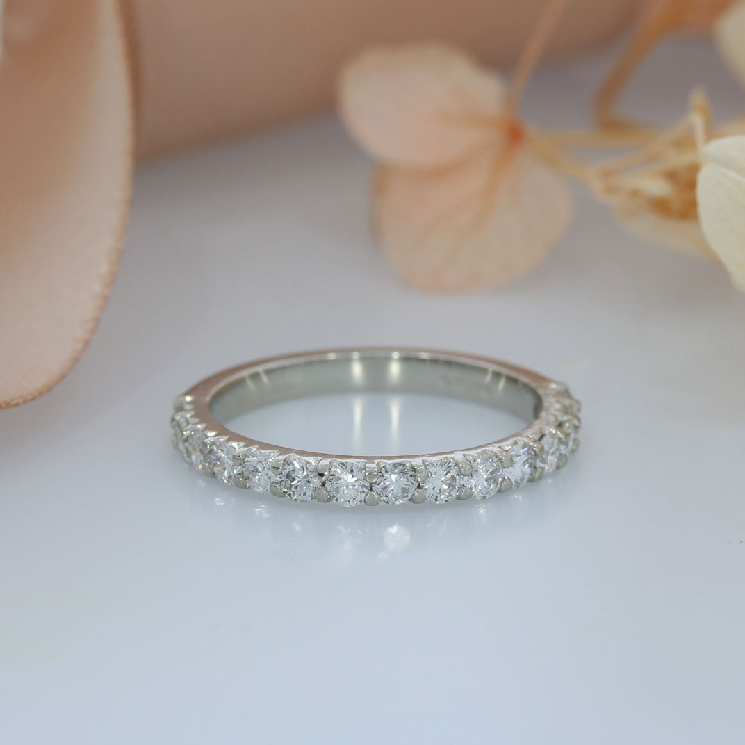 Platinum Claw Set Laboratory Grown Diamond Eternity 0.75ct D-F VVS-VS