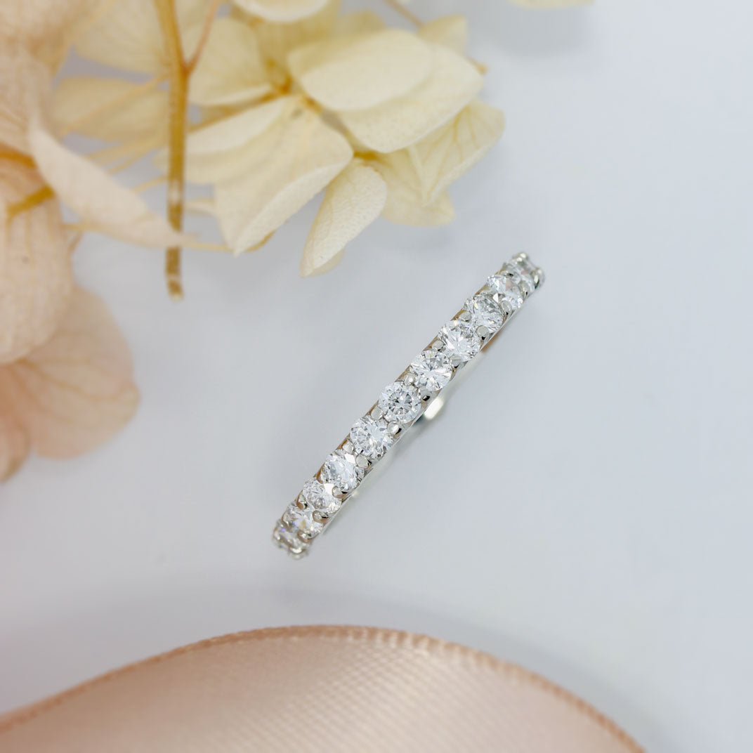 Platinum Claw Set Laboratory Grown Diamond Eternity 0.75ct D-F VVS-VS