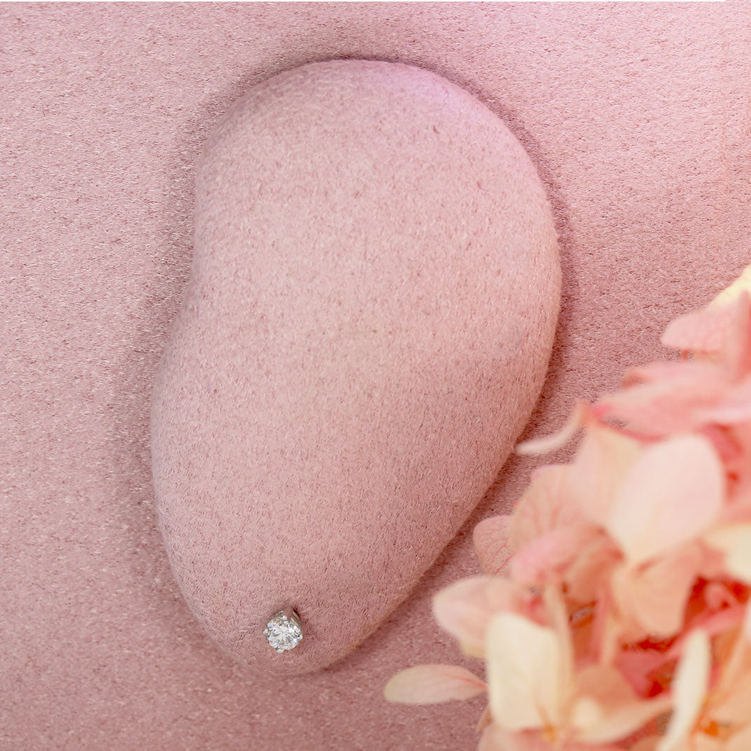 9ct White Gold 4 Claw Set Round Brilliant Cut Lab Grown Diamond Stud Earrings 0.22ct