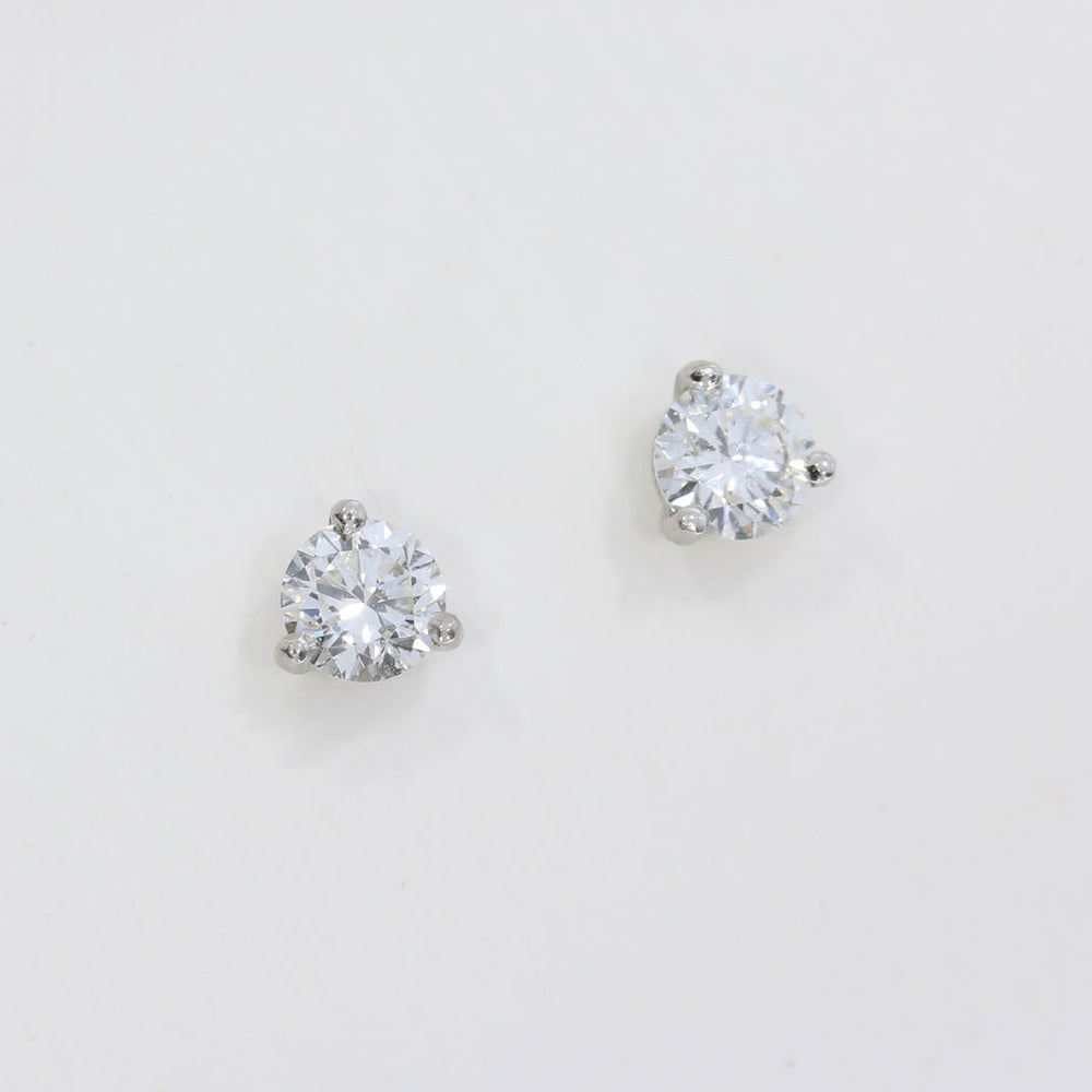 9ct Yellow & White Gold 3 Claw Set Laboratory Grown Diamond Stud Earrings 0.50ct