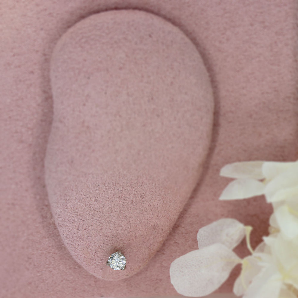 9ct Yellow & White Gold 4 Claw Set Round Brilliant Cut LabGrown Diamond Stud Earrings 0.32ct