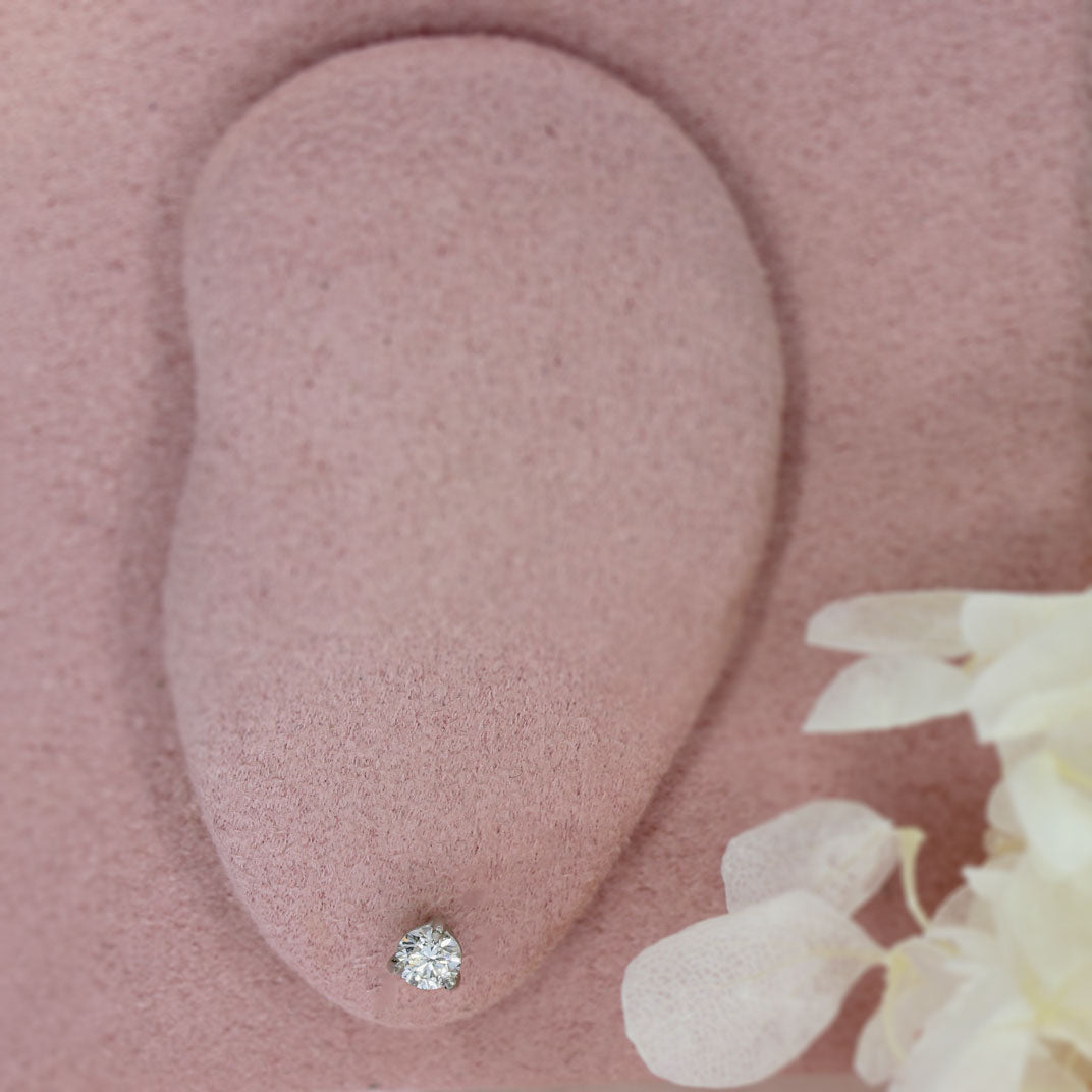 9ct Yellow & White Gold 4 Claw Set Round Brilliant Cut LabGrown Diamond Stud Earrings 0.32ct