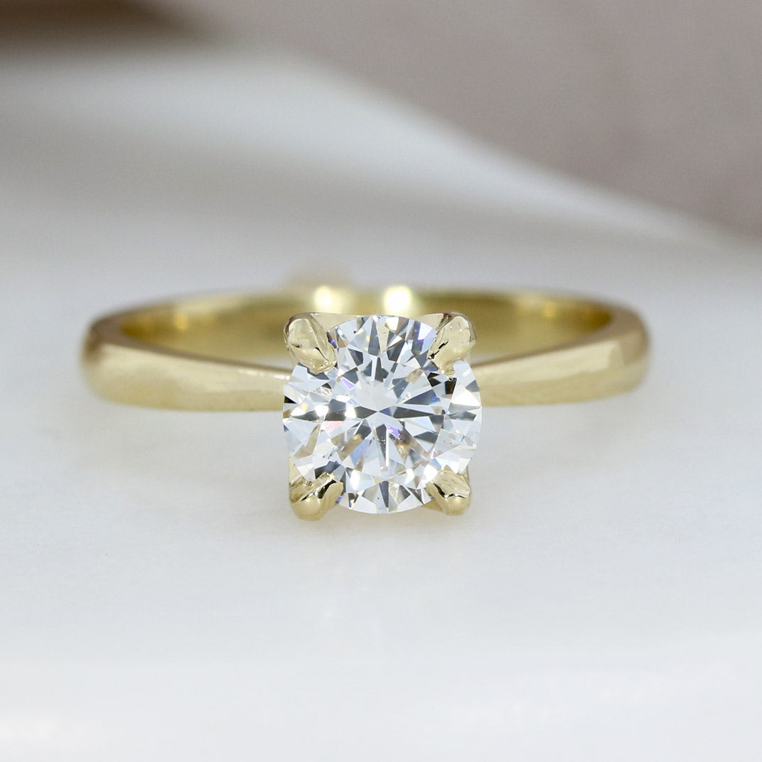 9ct Gold Brilliant Cut Lab Grown Diamond Solitaire Ring 1.00ct