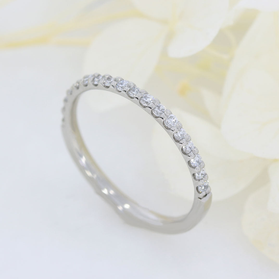 Platinum Claw Set Laboratory Grown Diamond Eternity Ring 0.27ct