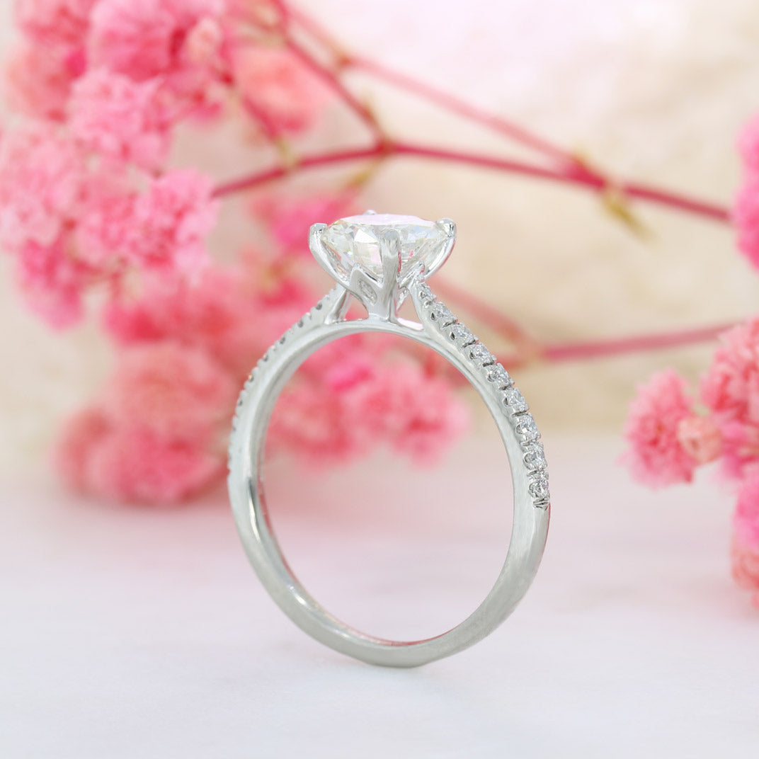Certified Platinum Natural Diamond Solitaire Ring 1.15ct I SI2