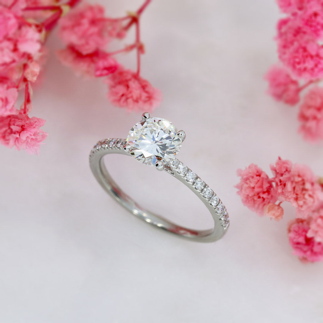 Certified Platinum Natural Diamond Solitaire Ring 1.15ct I SI2