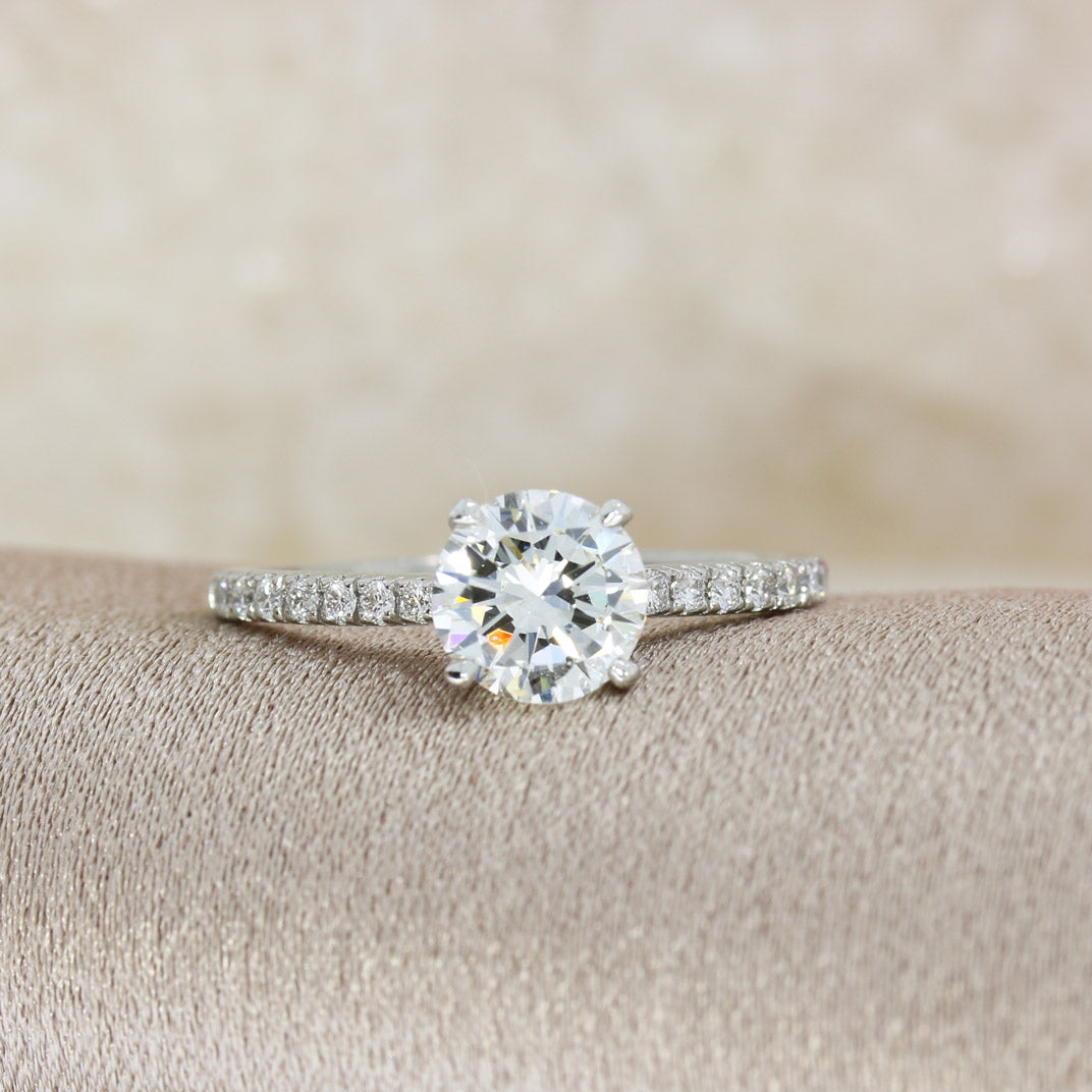 Certified Platinum Natural Diamond Solitaire Ring 1.15ct I SI2