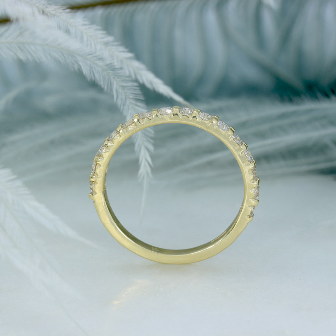 9ct Gold 2mm Claw Set Lab Grown Diamond Eternity Ring 0.70ct