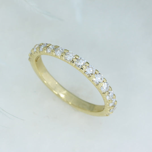 9ct Gold 2mm Claw Set Lab Grown Diamond Eternity Ring 0.70ct