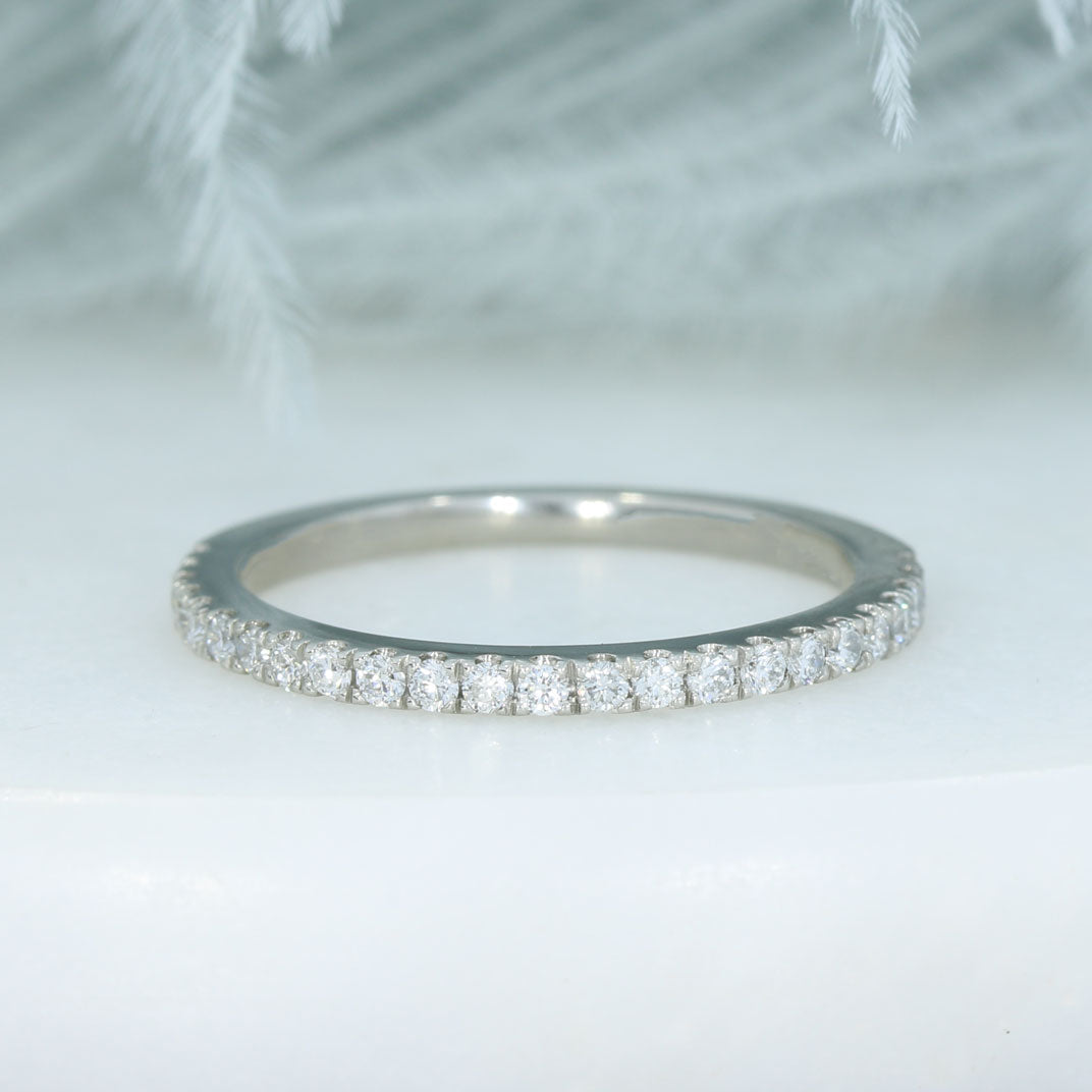 Platinum 1.5mm Claw Set Laboratory Grown Diamond Eternity Ring 0.20ct