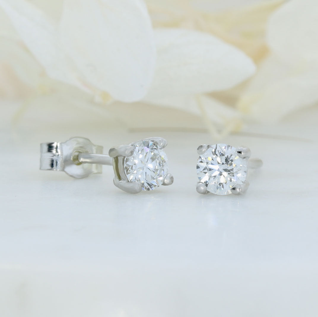 9ct Gold Claw Laboratory Grown Diamond Stud Earrings 0.35ct