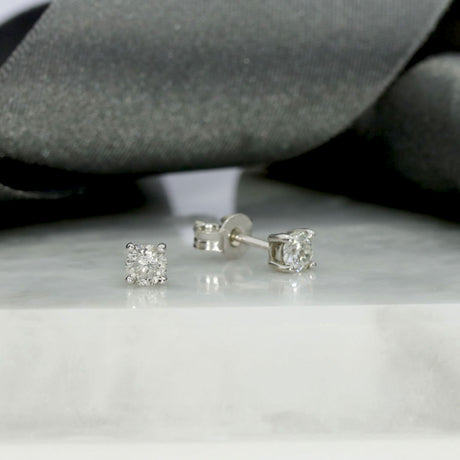9ct Gold Brilliant Cut Diamond Stud Earrings 0.65ct