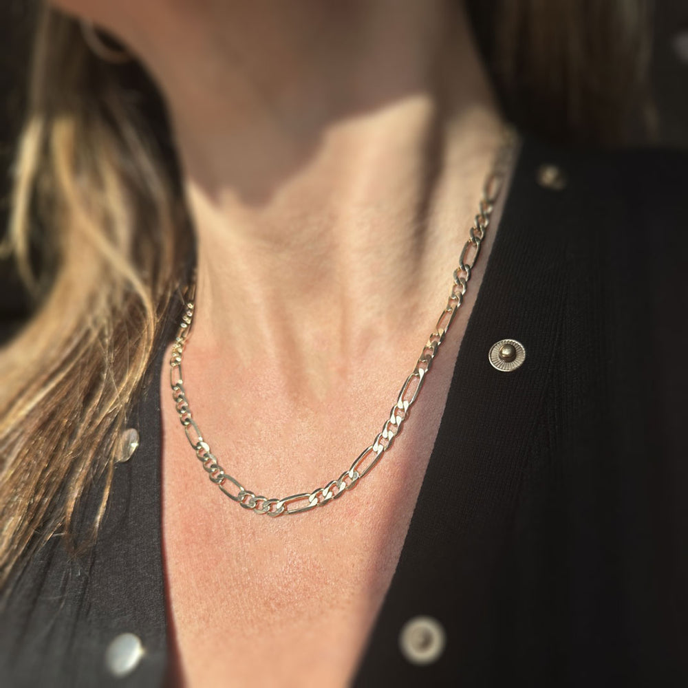 Pre Owned 9ct Yellow Gold 20 Inch Figaro Chain 17.7g