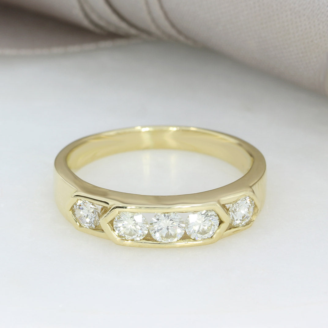Pre Owned 18ct Yellow Gold Channel Set Diamond Eternity Ring 0.50ct