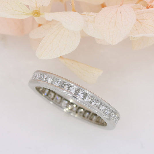 Pre Owned Platinum Channel Set Full Eternity Ring Approx 1.60ct