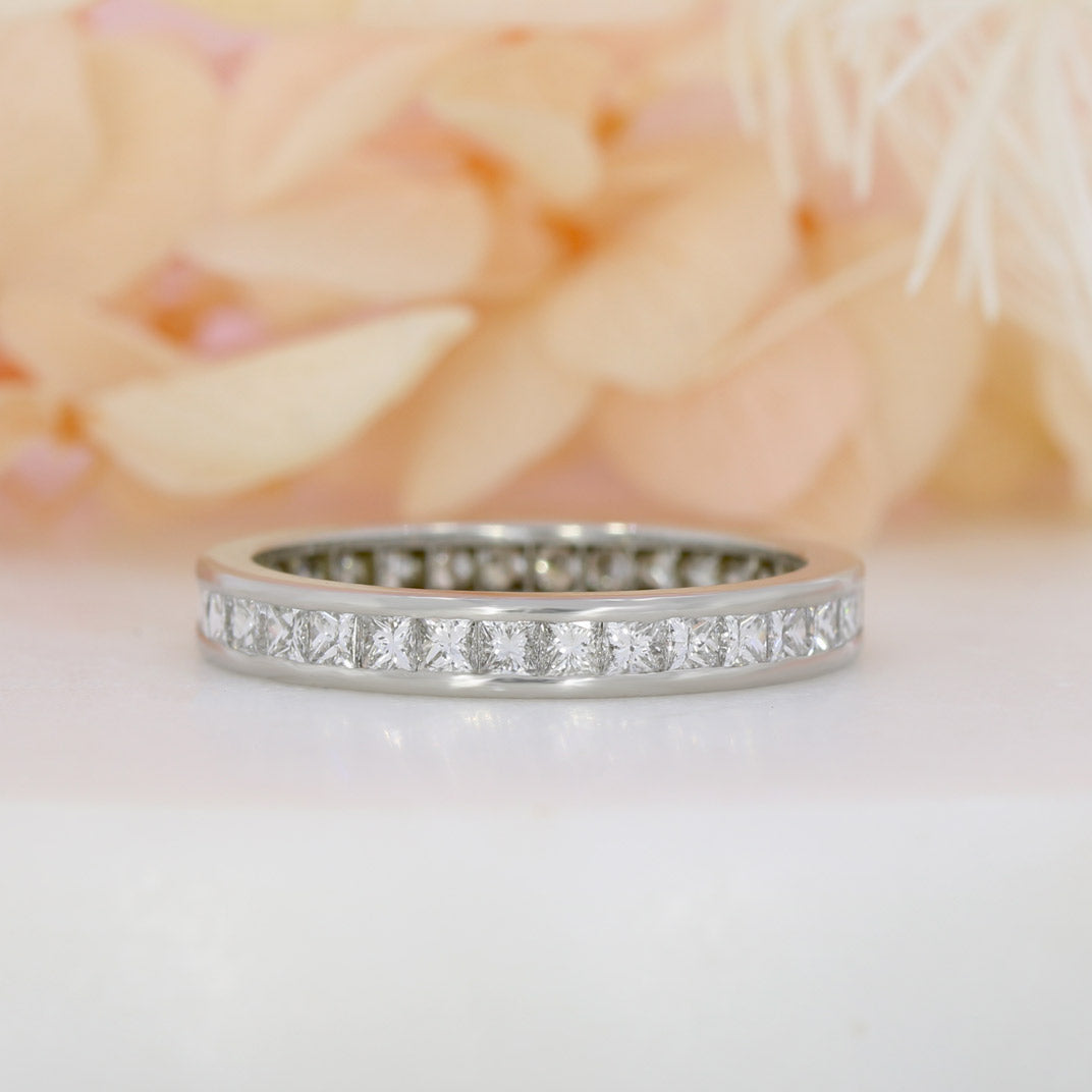 Pre Owned Platinum Channel Set Full Eternity Ring Approx 1.60ct