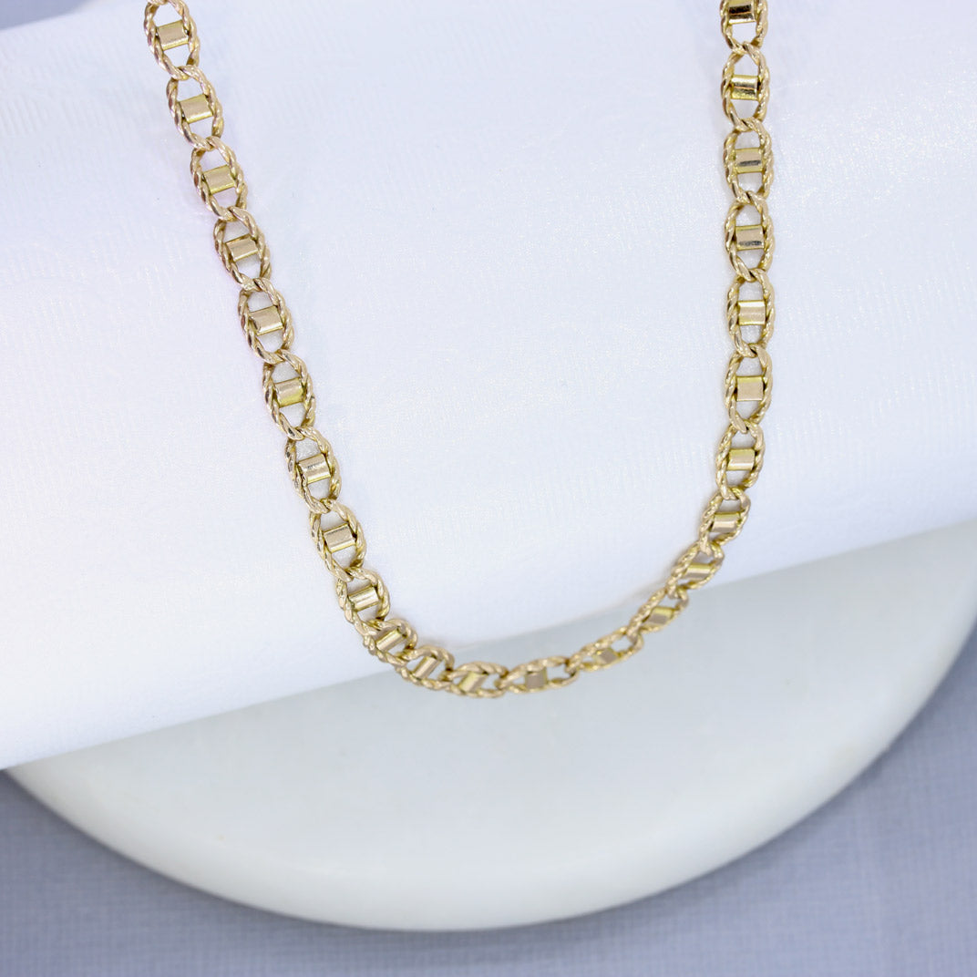 Pre Owned 9ct Yellow Gold 21" Fancy Anchor Link Chain