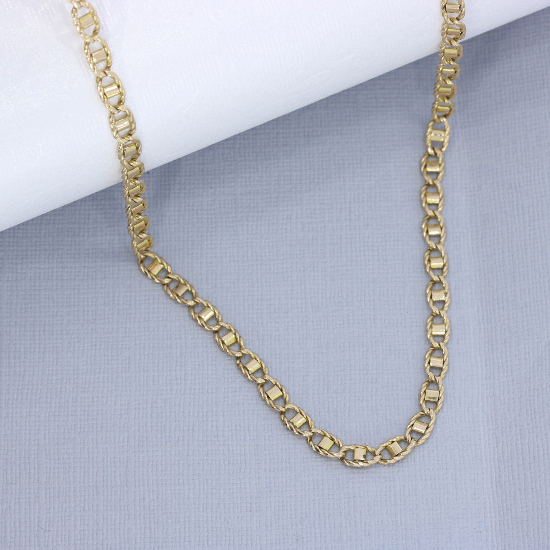 Pre Owned 9ct Yellow Gold 21" Fancy Anchor Link Chain