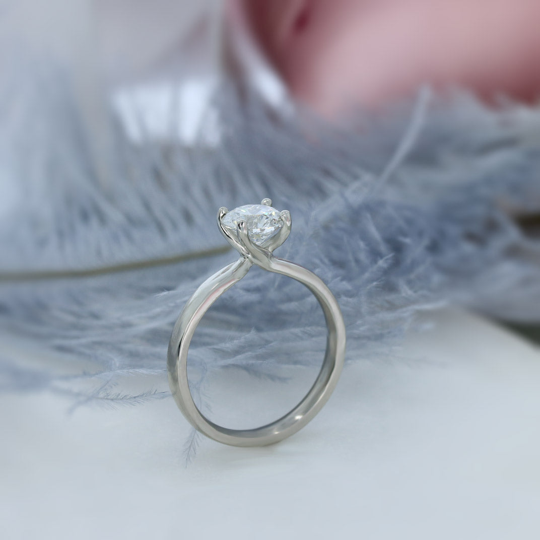 Platinum Certified Diamond Solitaire Ring 1.08ct D SI2