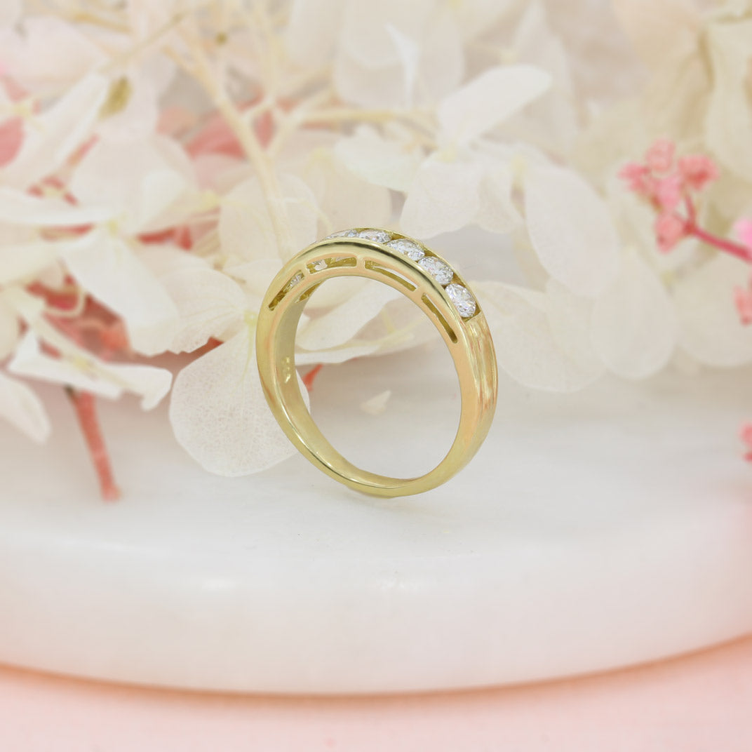 Pre Owned 18ct Gold Channel Set Diamond Eternity Ring Approx 0.70ct