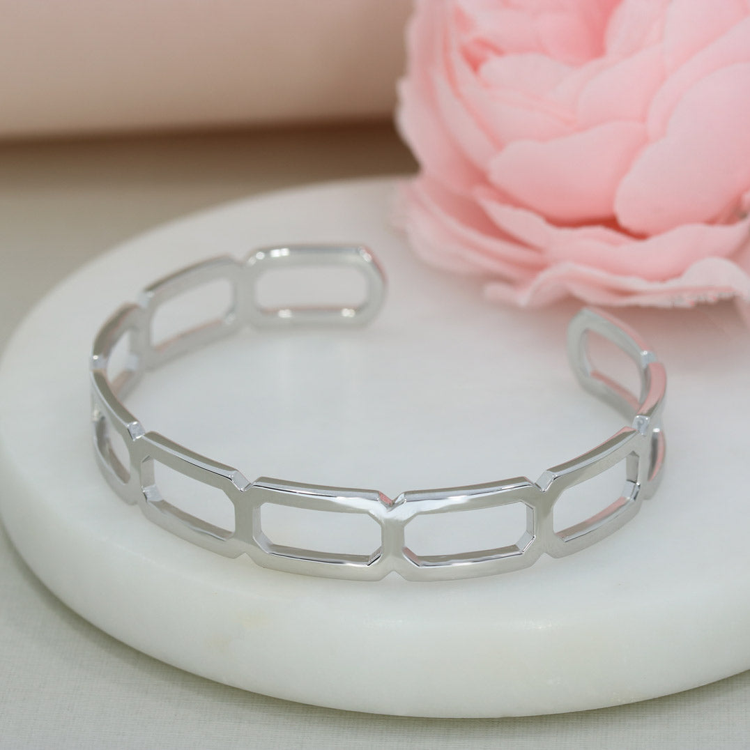 Solid Silver Cuff Bangle