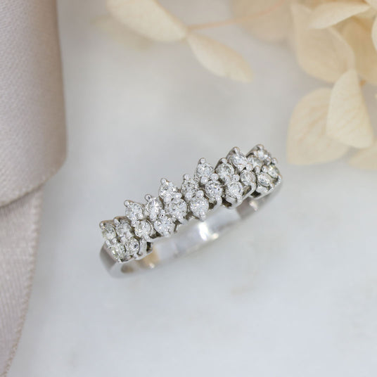 Pre Owned 18ct Gold Fancy Diamond Cluster Ring Approx 0.50ct