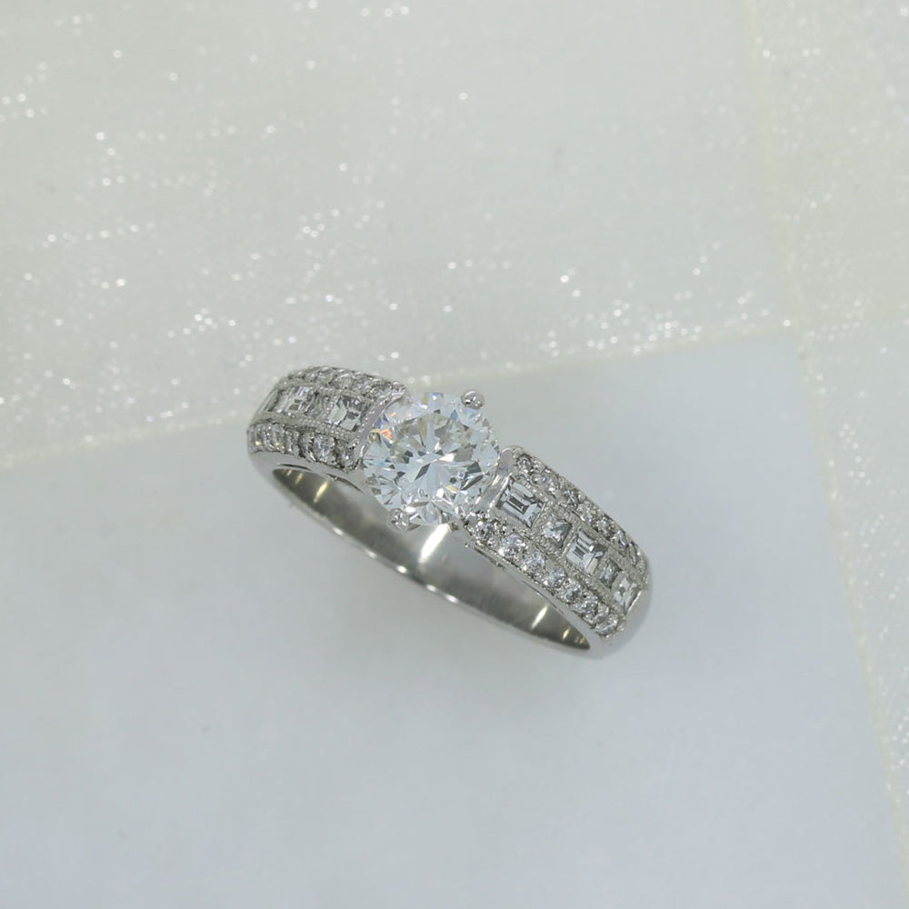 Pre Owned Certified Platinum Fancy Dress Ring 1.56ct
