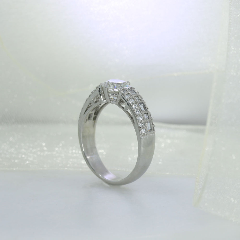 Pre Owned Certified Platinum Fancy Dress Ring 1.56ct