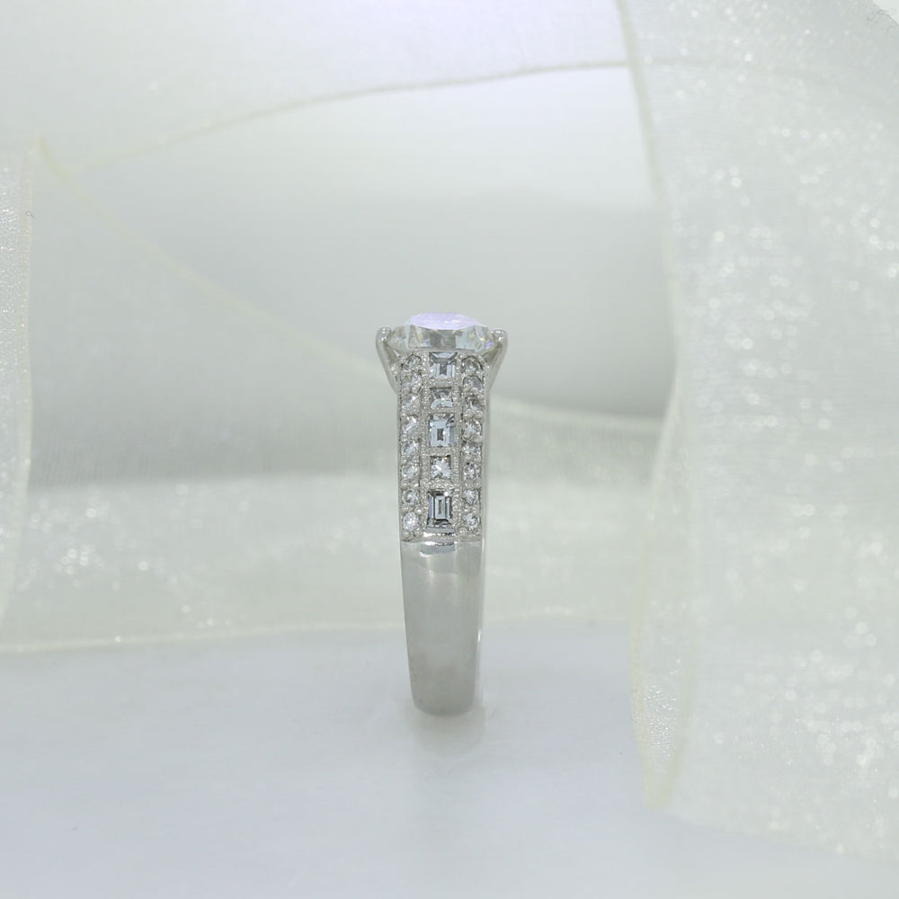 Pre Owned Certified Platinum Fancy Dress Ring 1.56ct