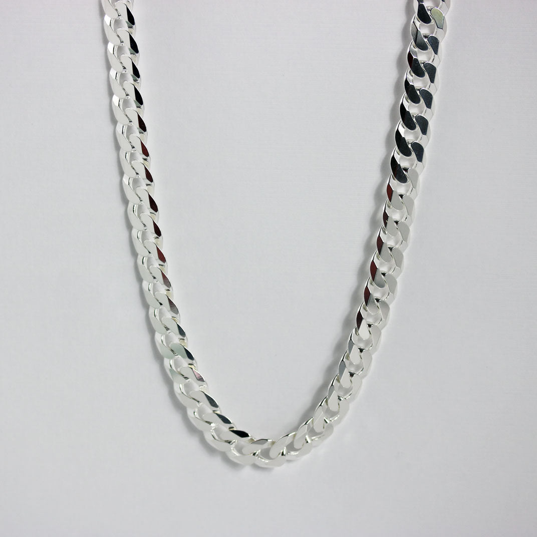 Silver 925 Faceted Curb Chain 20 Inch