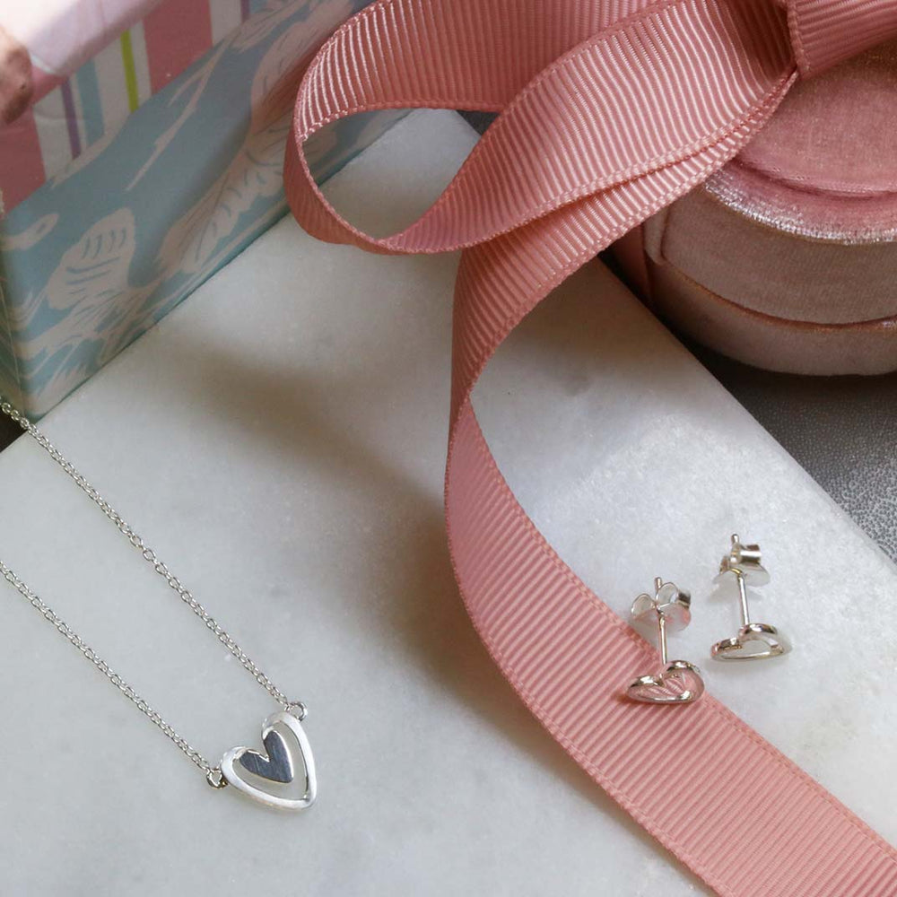 Silver Double Heart Pendant
