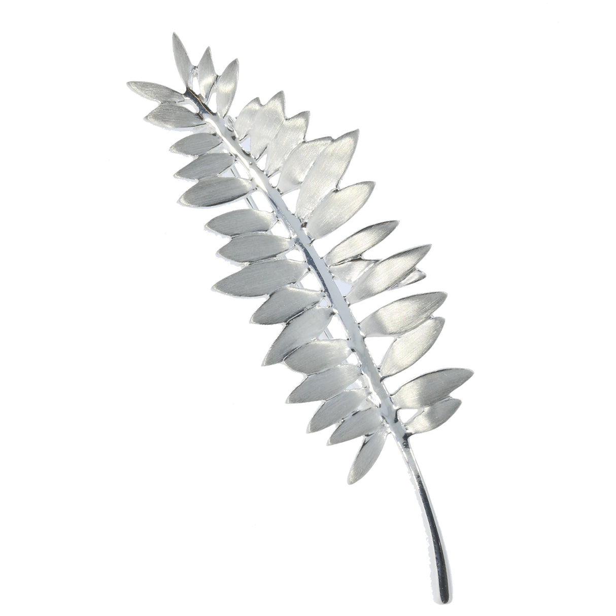 Solid Silver Fern Brooch