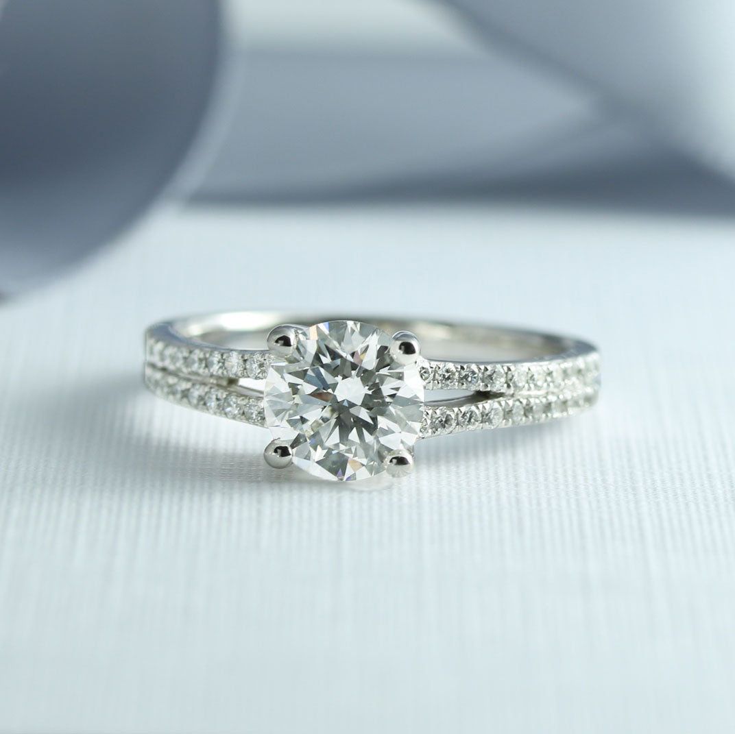 Platinum GIA Certified Diamond Solitaire Ring 1.47ct G VS2