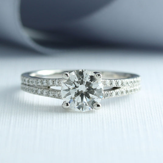 Platinum GIA Certified Diamond Solitaire Ring 1.47ct G VS2