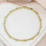 9ct Yellow Gold infinity Diamond Line Bracelet 0.64ct