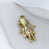 Pre Owned 9ct Yellow Gold Flexi Girl Doll Pendant Charm