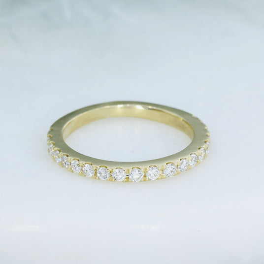 9ct Gold 2mm Claw Set Lab Grown Diamond Eternity Ring 0.70ct
