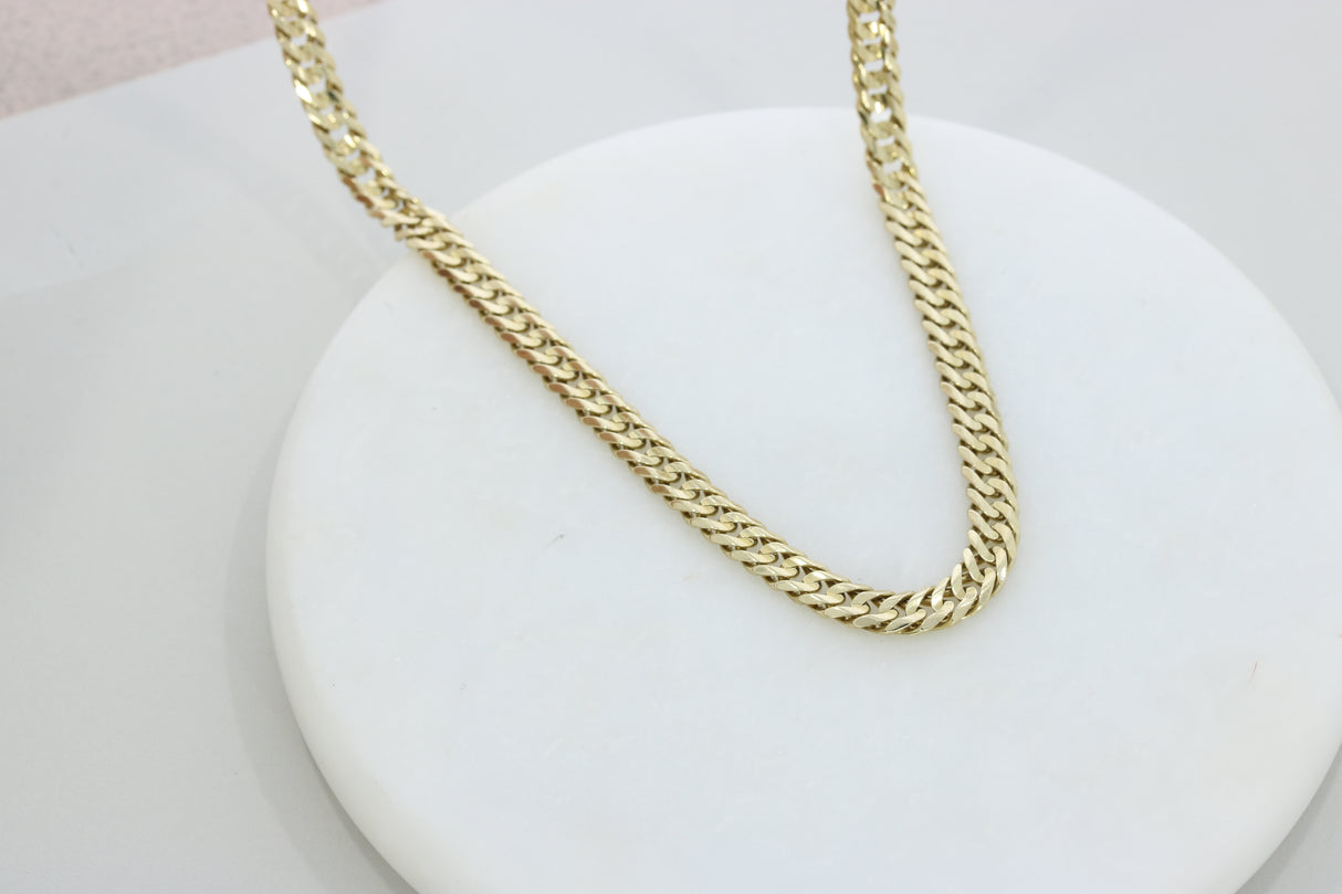 Pre Owned 9ct Yellow Gold 18" Flat Snake Chain