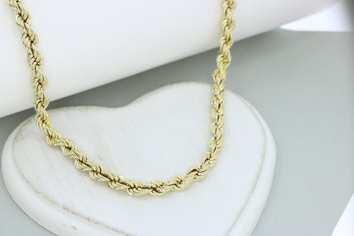 Pre Owned 9ct Yellow Gold 22" Rope Chain