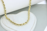 Pre Owned 9ct Yellow Gold 22" Rope Chain