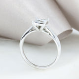 Pre Owned 9ct Gold Princess Cut Diamond Illusion Set Cluster Ring 0.50ct