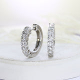 Pre Owned 18ct White Gold Diamond Creole Earrings Approx 0.84ct