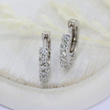 Pre Owned 18ct White Gold Diamond Creole Earrings Approx 0.84ct