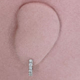 Pre Owned 18ct White Gold Diamond Creole Earrings Approx 0.84ct