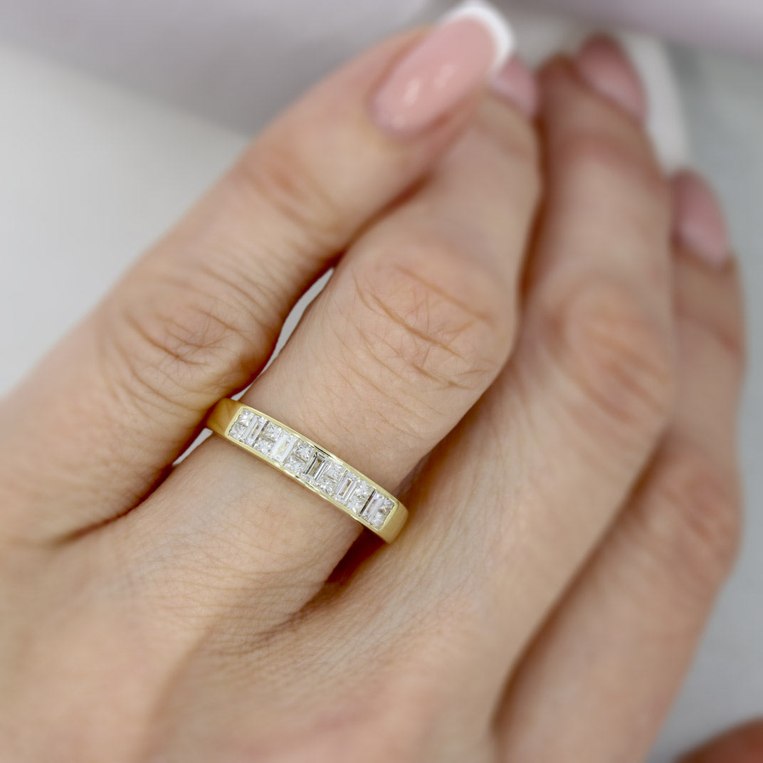 Pre Owned 18ct Gold Channel Set Diamond Eternity Ring .75ct