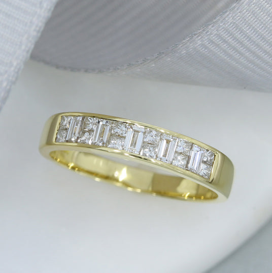 Pre Owned 18ct Gold Channel Set Diamond Eternity Ring .75ct